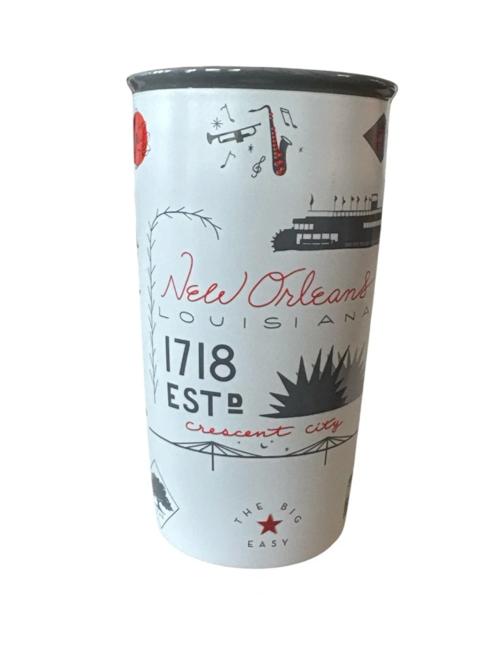 Starbucks New Orleans 300th Anniversary Tricentennial Ceramic Tumbler Rare